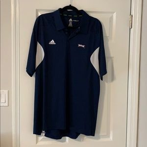 FAU Adidas Climalite Collared Shirt, XL. Blue.